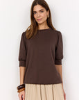Banu Shirt mit gerafften Ärmeln in Braun