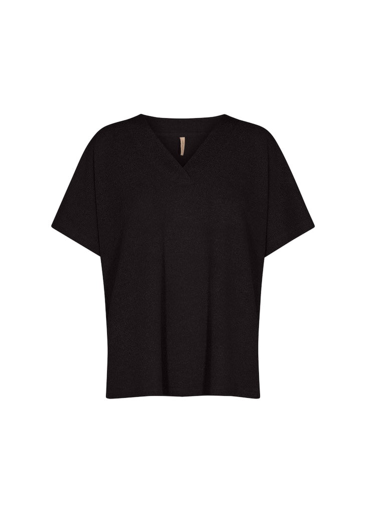 Viskoseshirt mit V-Ausschnitt in verschiedenen Farben