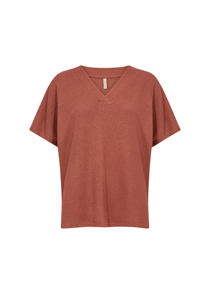 Viskoseshirt mit V-Ausschnitt in verschiedenen Farben