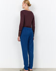Longshirt mit Spitze in Aubergine