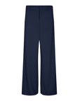 Schicke Anzugshose mit weitem Bein in Navy