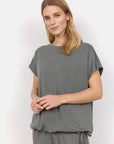 Banu Shirt mit Detail am Saum in Khaki