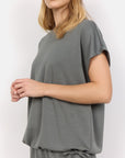 Banu Shirt mit Detail am Saum in Khaki
