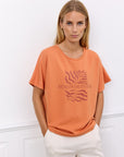 Print-Banu Shirt in Orange