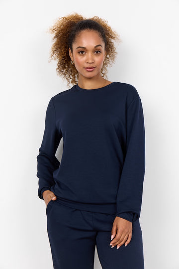 Basic Banu-Sweater in Navy