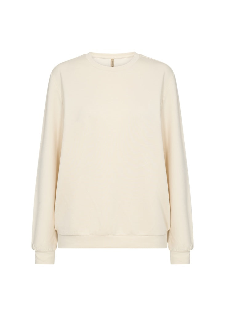 Basic Banu-Sweater in Creme