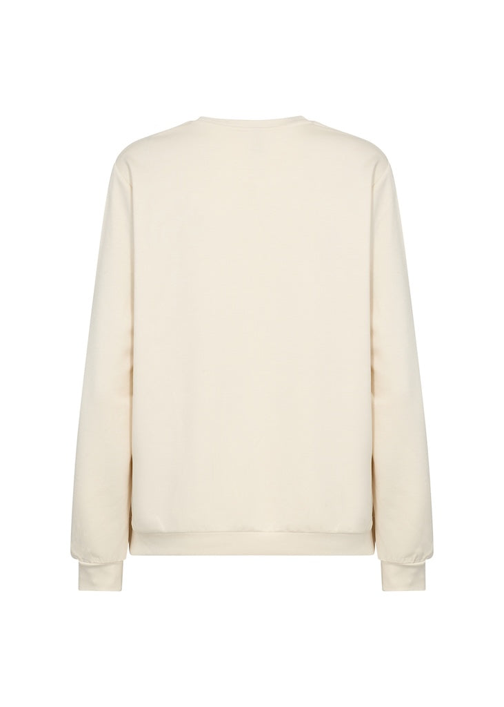 Basic Banu-Sweater in Creme