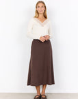 Longshirt mit Spitze in Creme