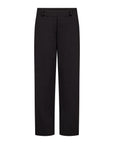 feine Hose mit gradem Bein in Schwarz