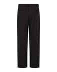 feine Hose mit gradem Bein in Schwarz