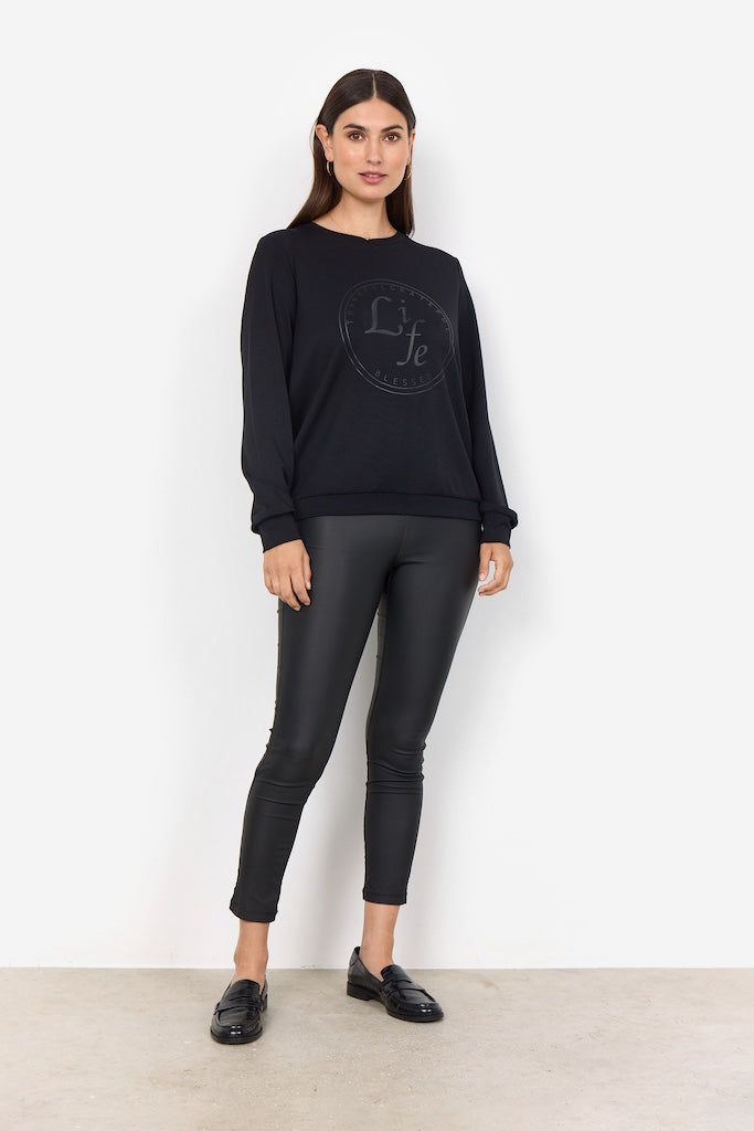 Banu Sweatshirt mit Aufdruck in Schwarz