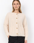 Teddy Jacke mit Knöpfen in Creme