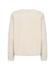 Teddy Jacke mit Knöpfen in Creme