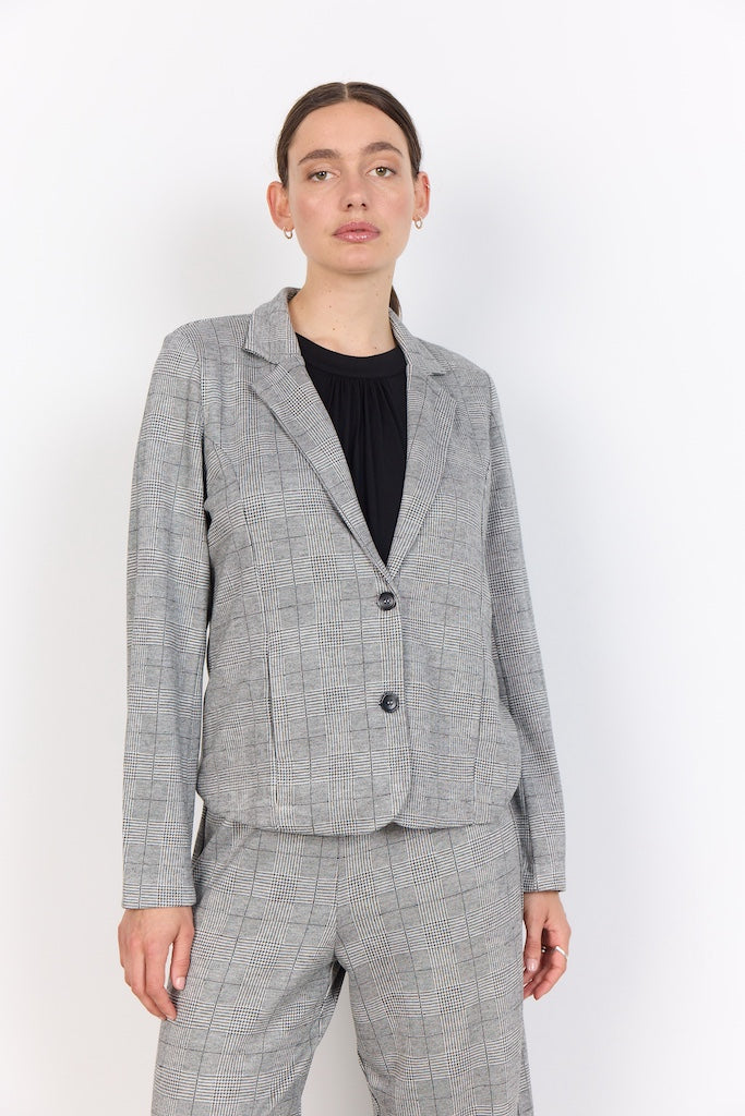 Basic Blazer mit Karomuster