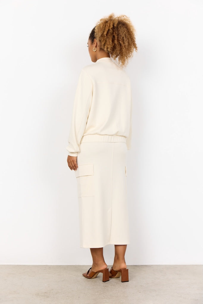 Banu Sweatshirtjacke in Creme