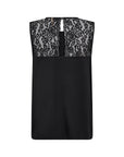 Top mit Spitzendetails in Schwarz