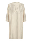 Nadelstreifen Tunika in Creme