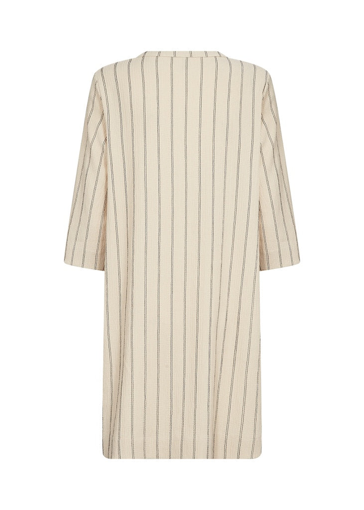Nadelstreifen Tunika in Creme