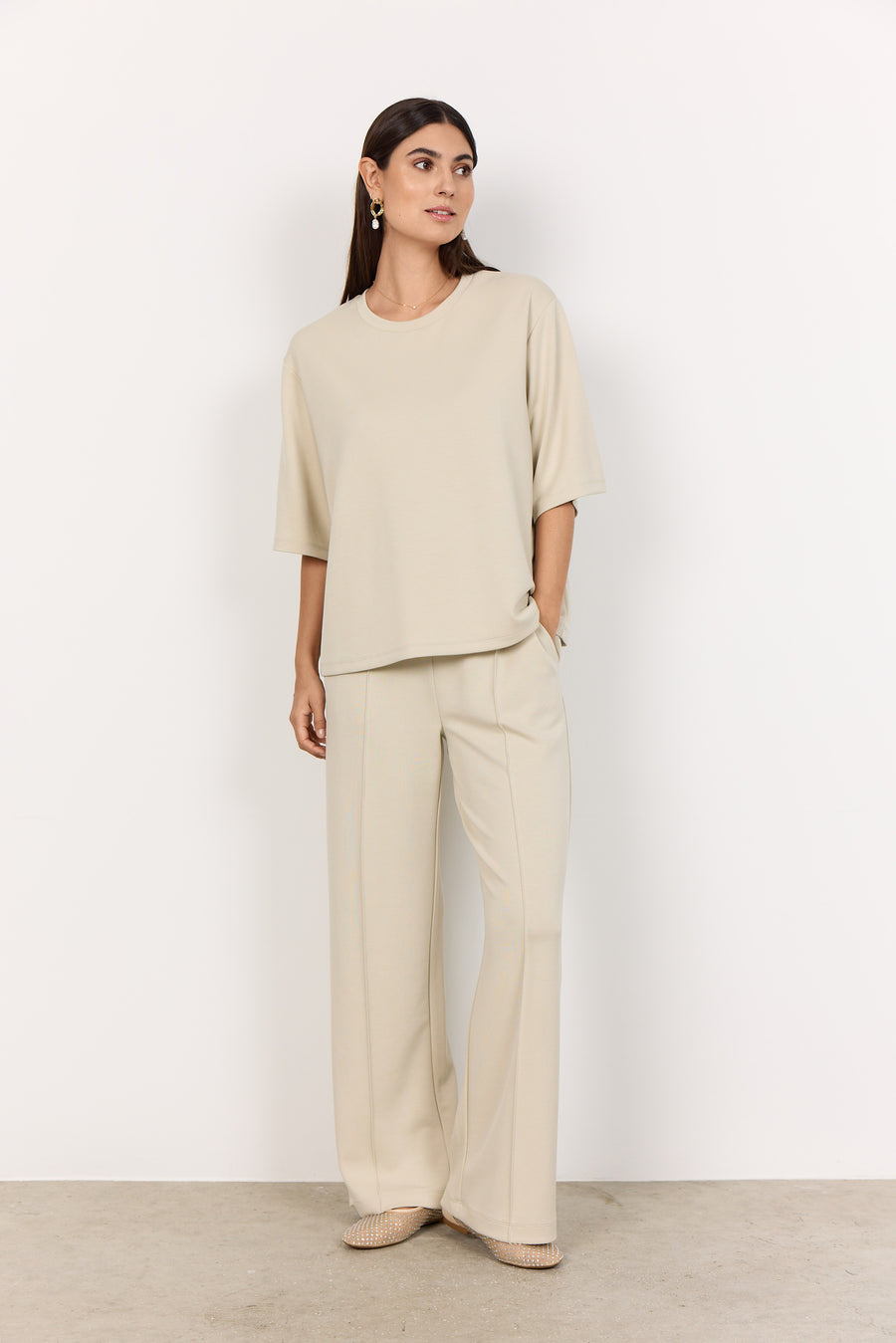 Banu Shirt mit 3/4 Ärmel in creme