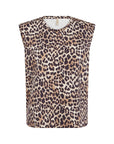 Shirt mit gekürzten Ärmeln im Leoprint