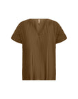 Plissee Shirt in Olive