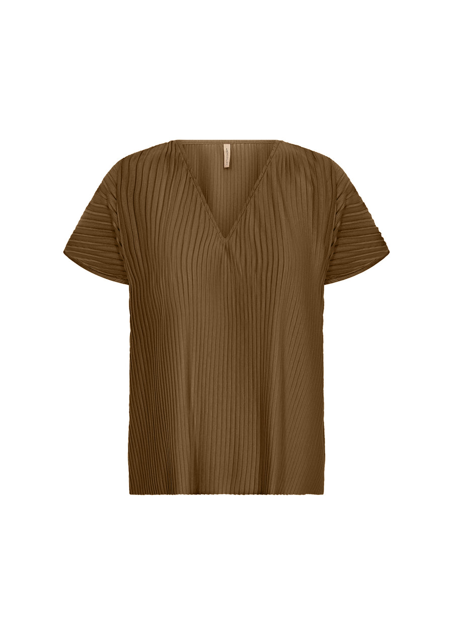 Plissee Shirt in Olive