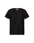 Shirt mit Plisseestruktur in Schwarz