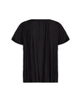 Shirt mit Plisseestruktur in Schwarz
