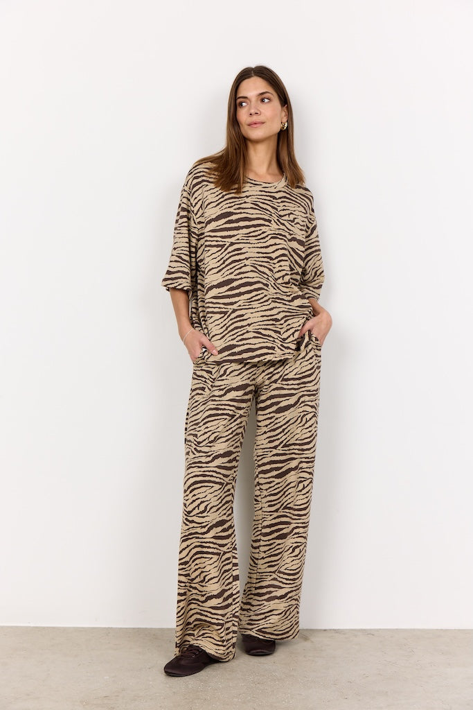 Banu Shirt mit 3/4 Ärmel mit Zebraprint