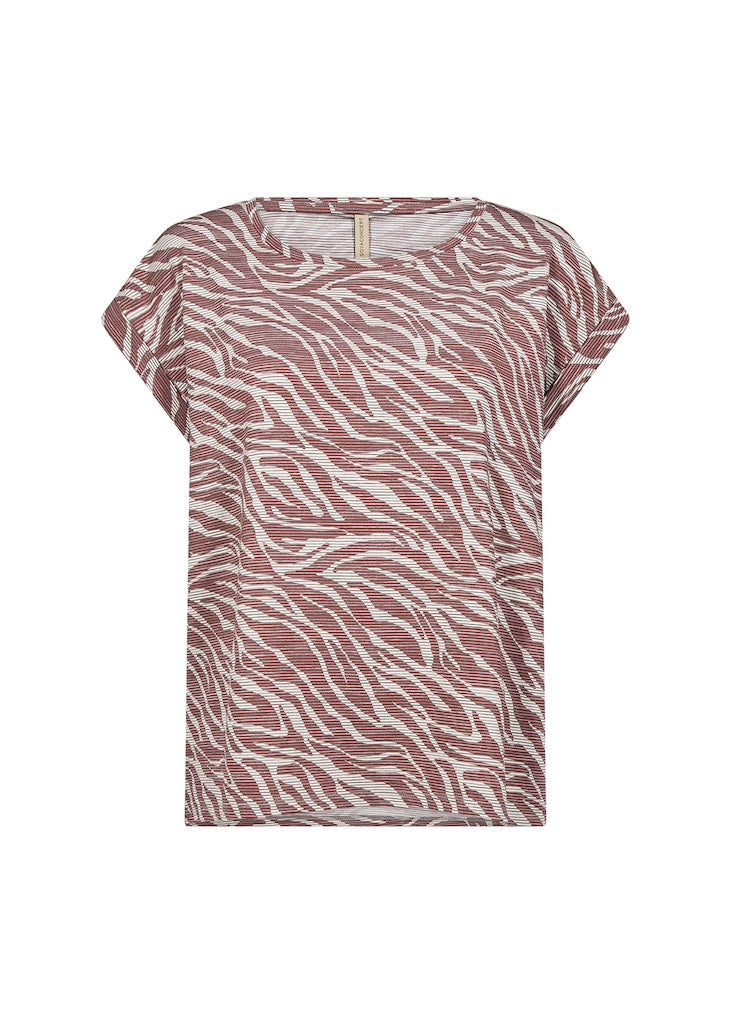 Shirt mit Leoprint in Bordeaux