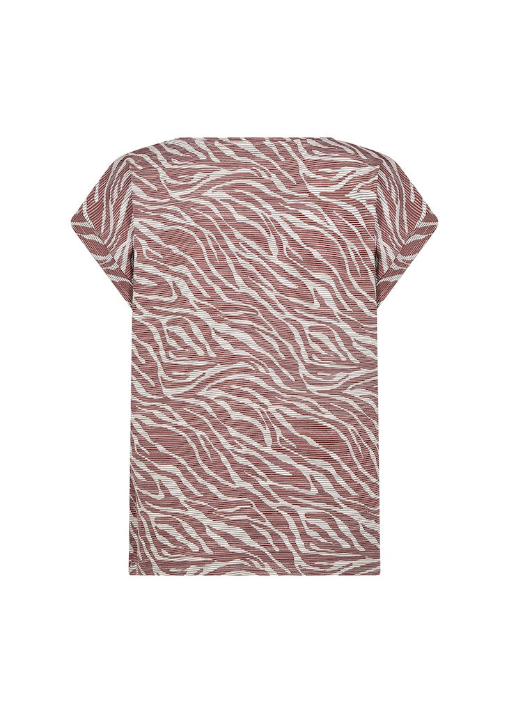 Shirt mit Leoprint in Bordeaux