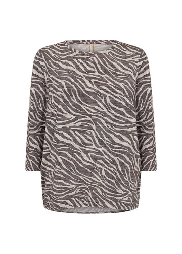 Zebra Shirt mit 3/4 Ärmeln