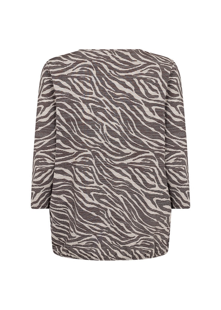 Zebra Shirt mit 3/4 Ärmeln