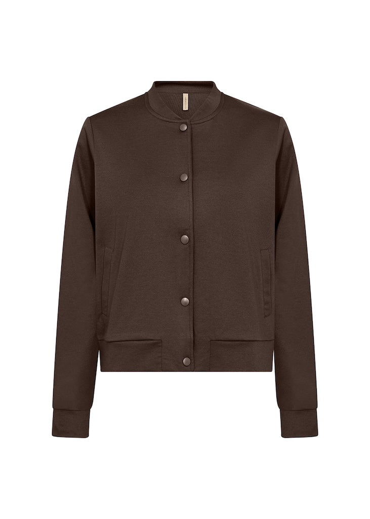 Jacke mit Druckknöpfen in braun
