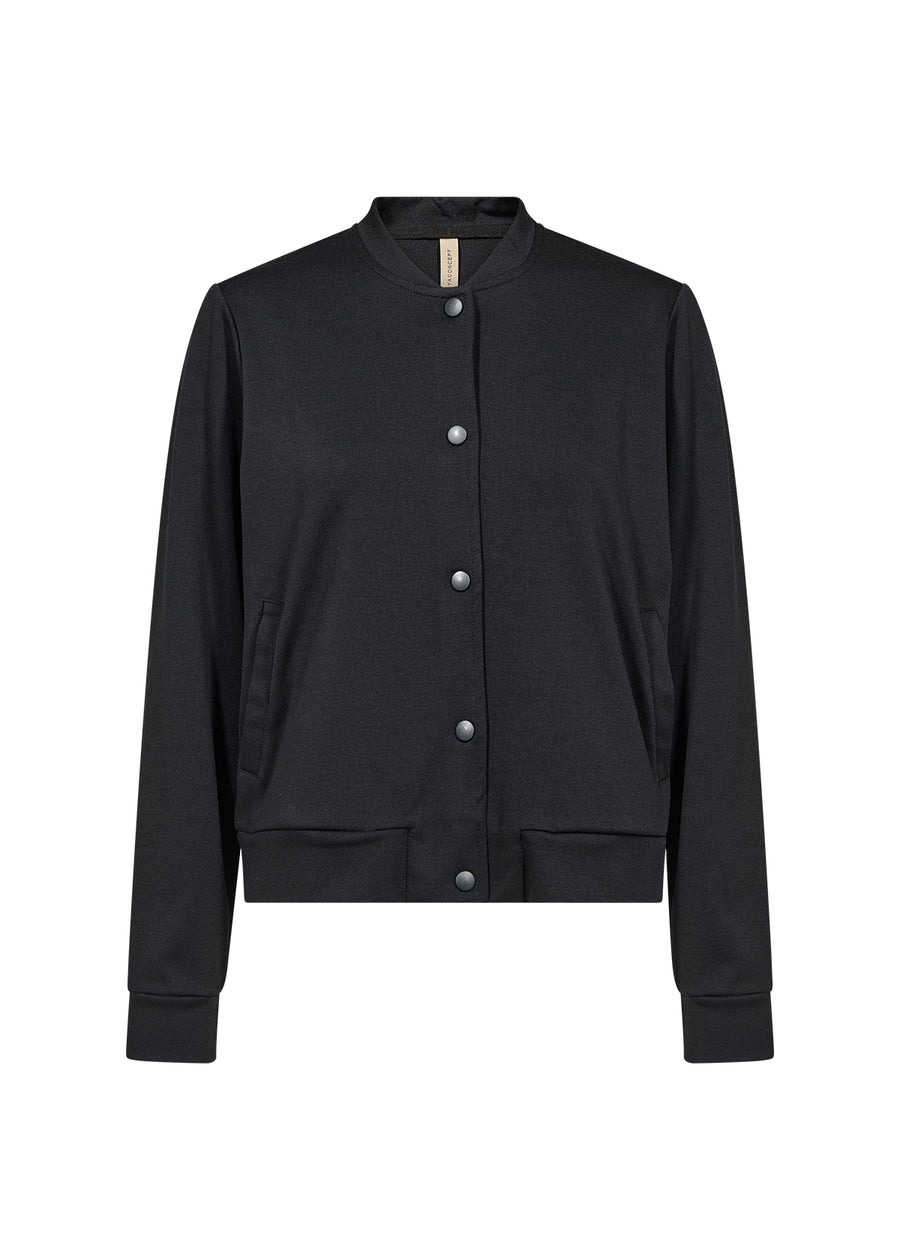 Jacke mit Druckknöpfen in schwarz