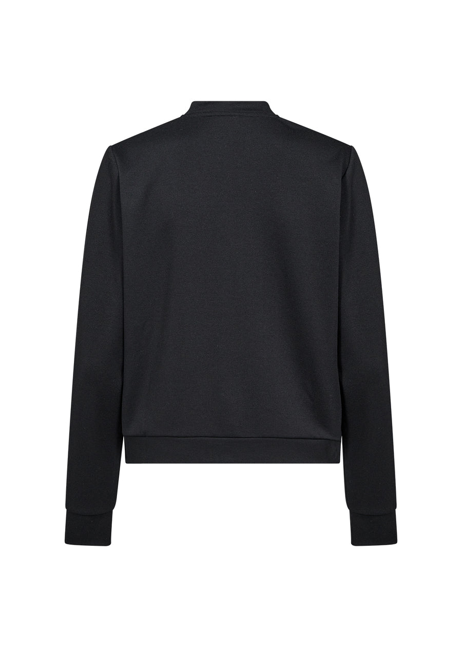Jacke mit Druckknöpfen in schwarz