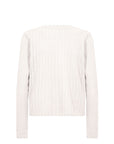 Strickjäckchen mit Schleifen in Creme