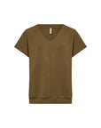 Banu Shirt mit V-Ausschnitt in Olive