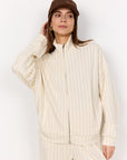 Banu Nadelstreifen-Jacke in Creme