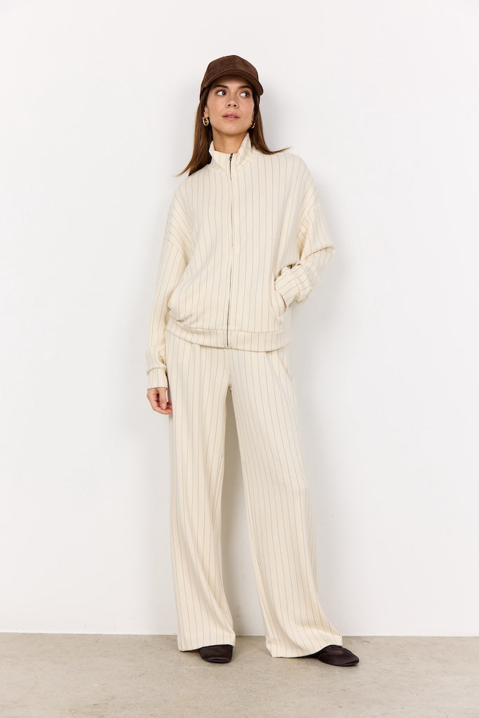 Banu Nadelstreifen-Jacke in Creme
