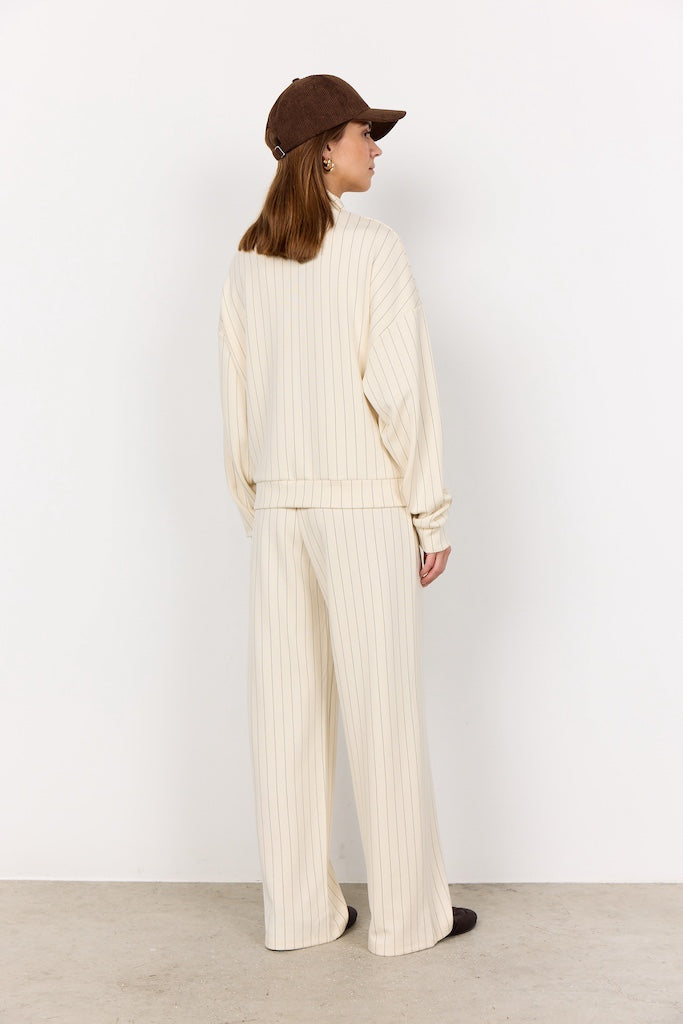 Banu Nadelstreifen-Jacke in Creme