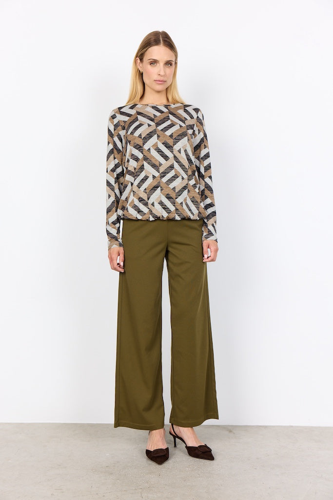 Langarmshirt mit geometrischem Print