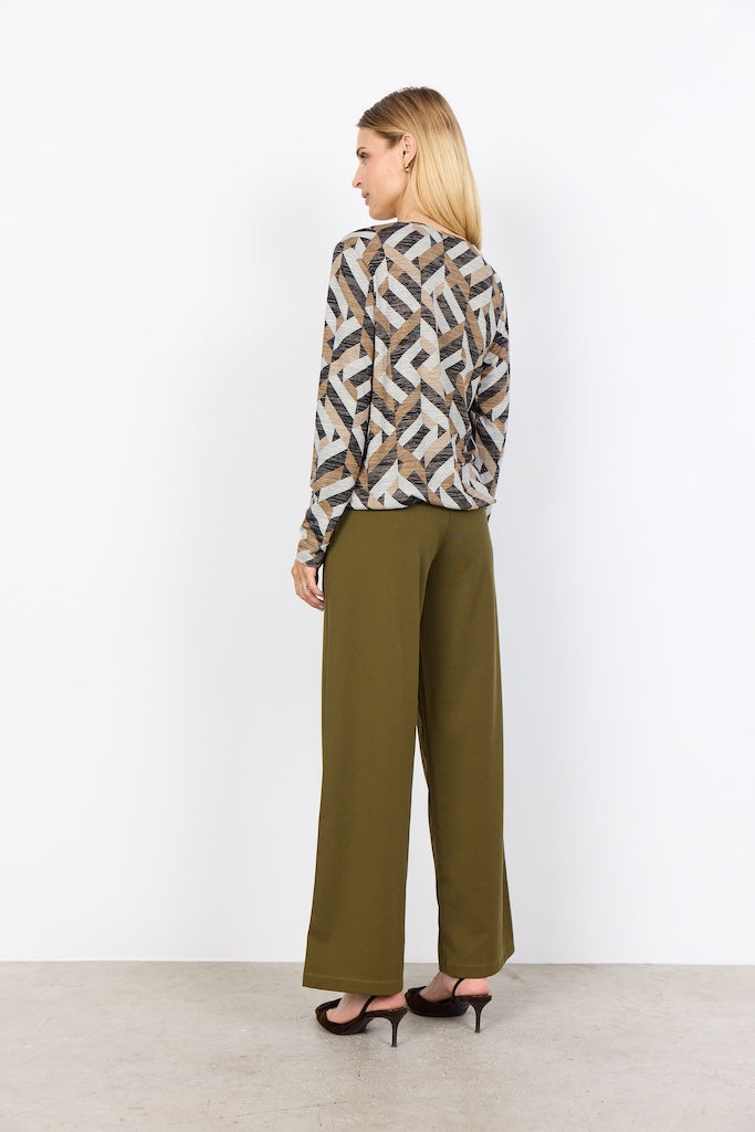 Langarmshirt mit geometrischem Print