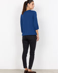 Bluse in blau mit 3/4 Ärmeln