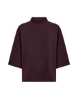 Banu Shirt mit hohem Ausschnitt in Aubergine