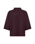 Banu Shirt mit hohem Ausschnitt in Aubergine