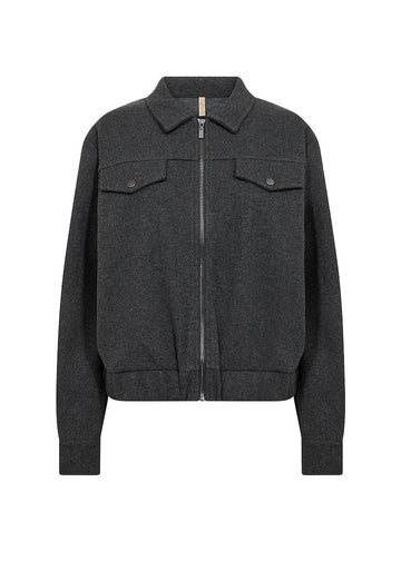 Jacke mit Pattentaschen in Grau