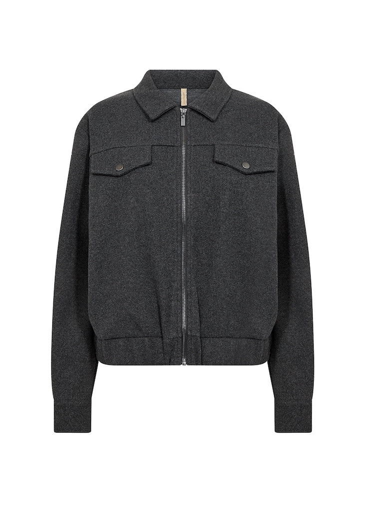 Jacke mit Pattentaschen in Grau