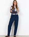 Durchsichtiges Shirt in Blau Mesh