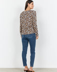 Langarmshirt Braun mit Muster